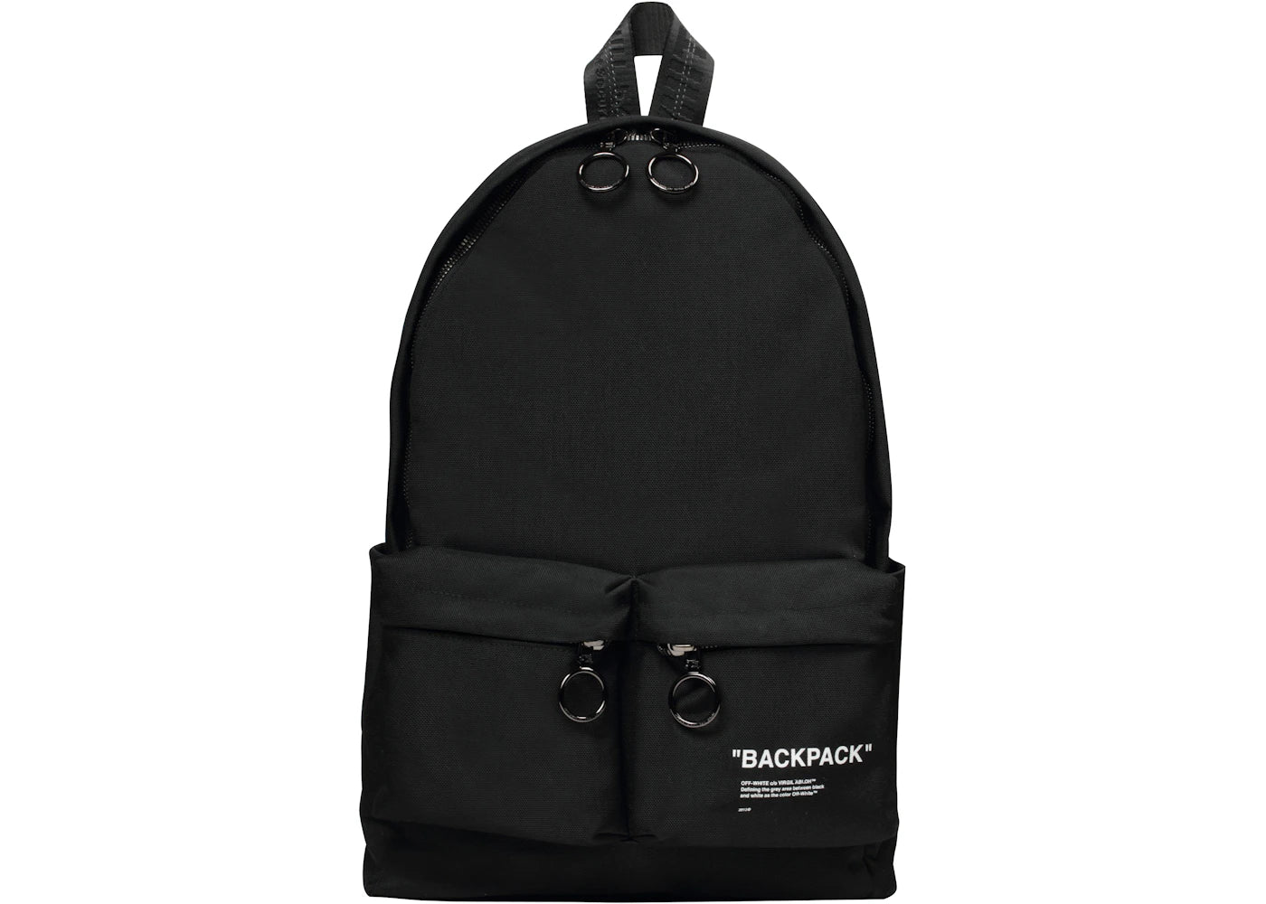 OFF-WHITE Quote Backpack "BACKPACK" Black/White