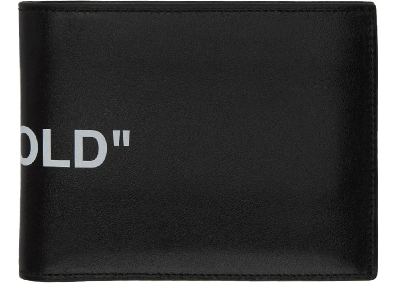 OFF-WHITE Quote Bifold Wallet "BI-FOLD" Black White