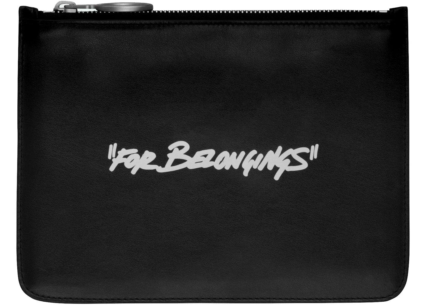 OFF-WHITE Quote "For Belongings" Bold Pouch Black