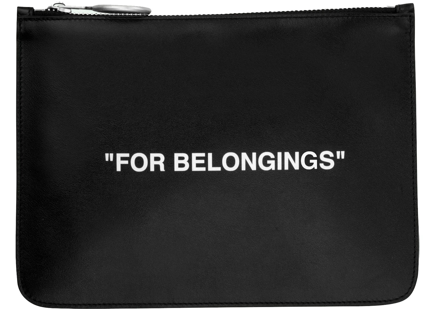 OFF-WHITE Quote "FOR BELONGINGS" Pouch Black