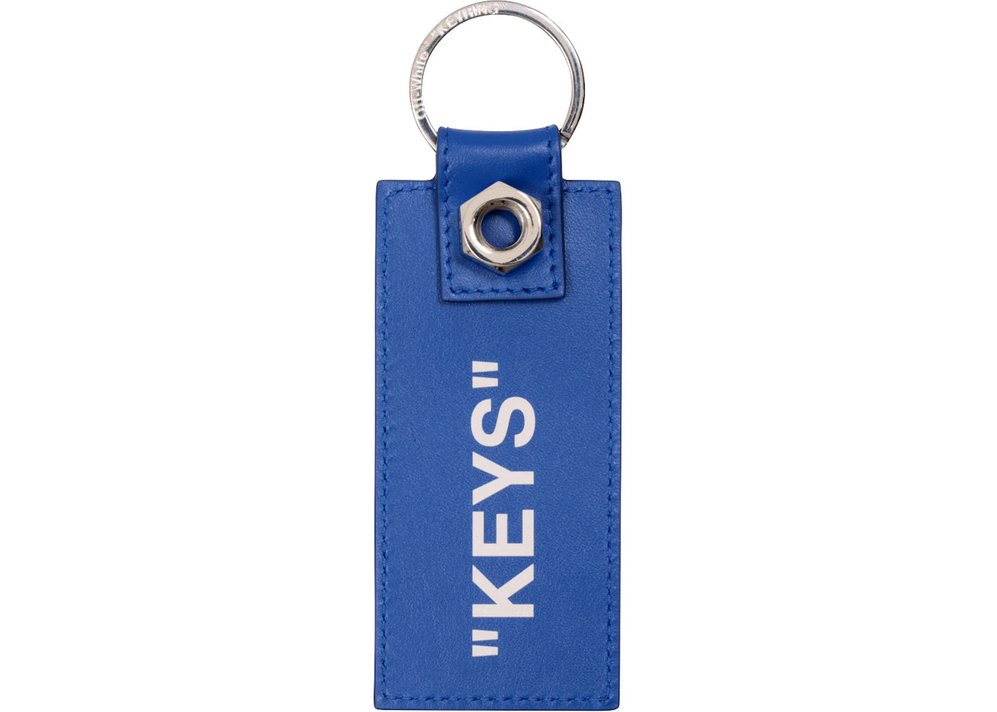 OFF-WHITE Quote Keychain (SS19) Blue/White