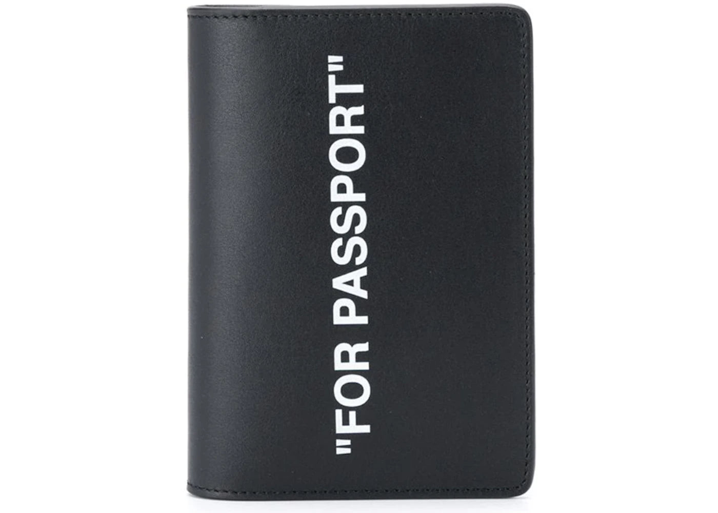 OFF-WHITE Quote Passport Holder "FOR PASSPORT" Black/White