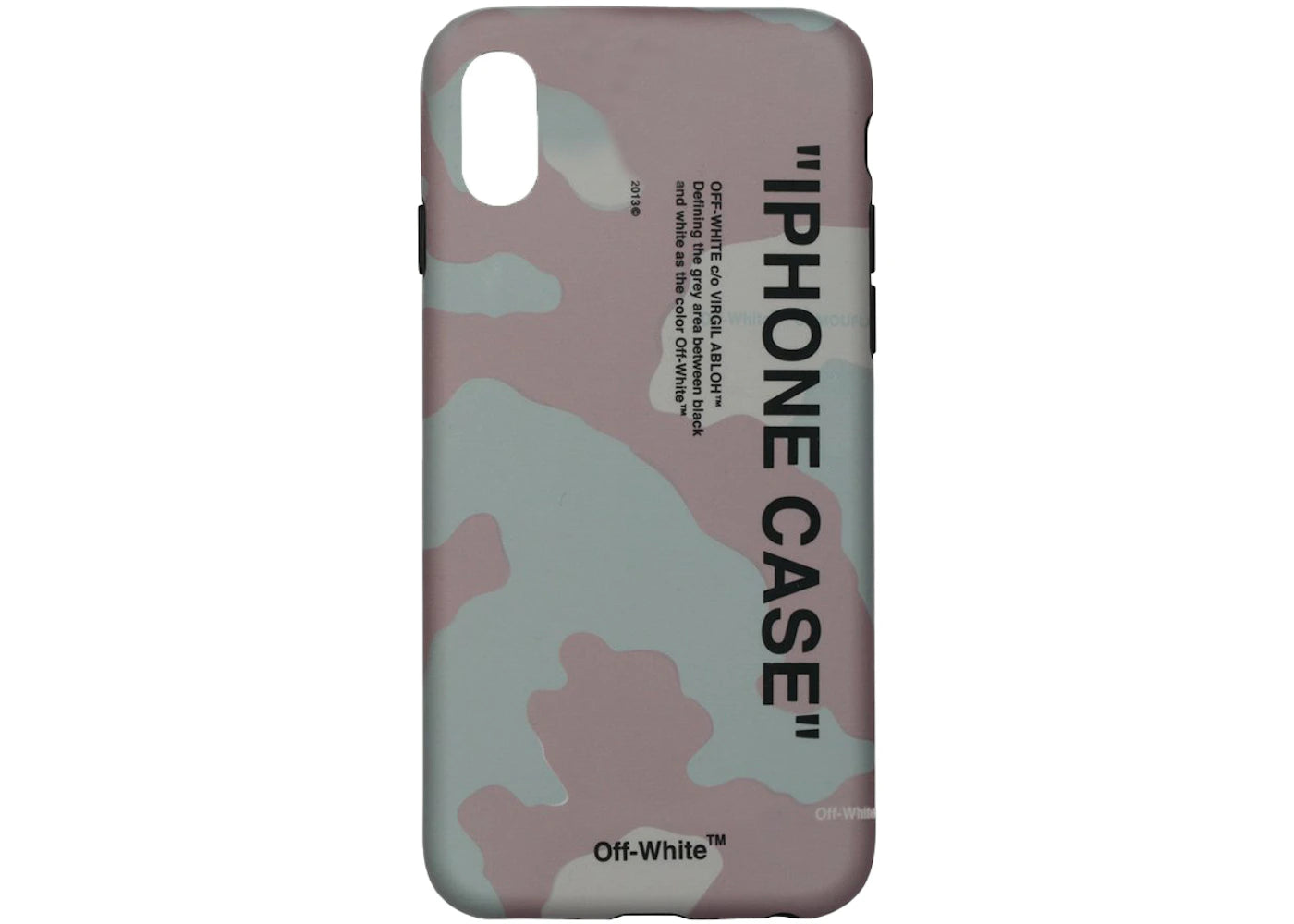 OFF-WHITE Quote iPhone X Case (SS19) Camo/Black