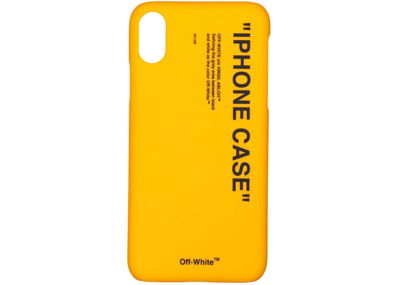 OFF-WHITE Quote iPhone X Case Yellow/Black