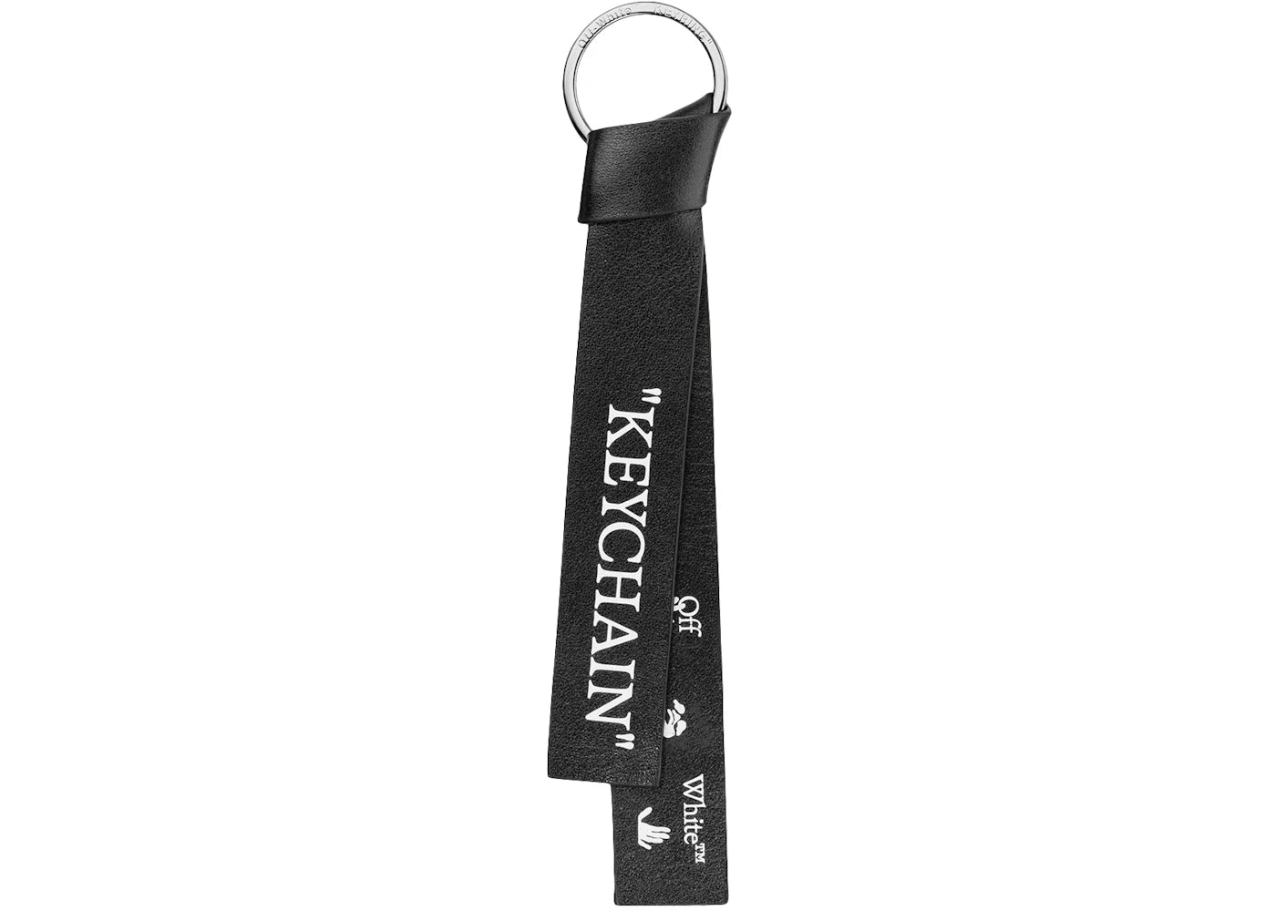 OFF-WHITE Quotes Keyring Black