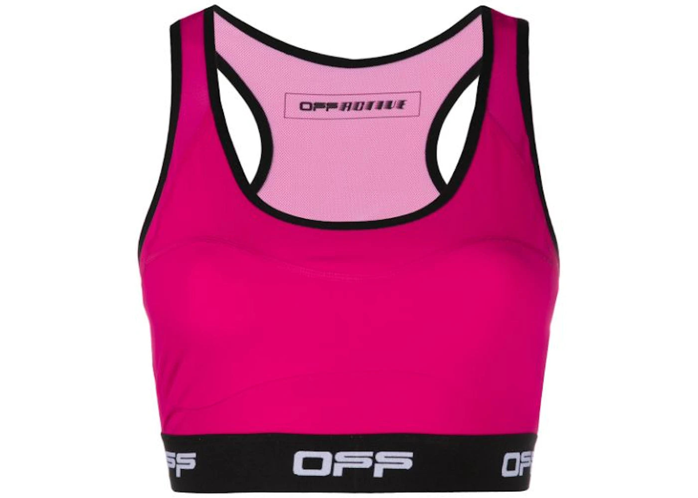 OFF-WHITE Racerback Sports Bra Fuchsia/Black