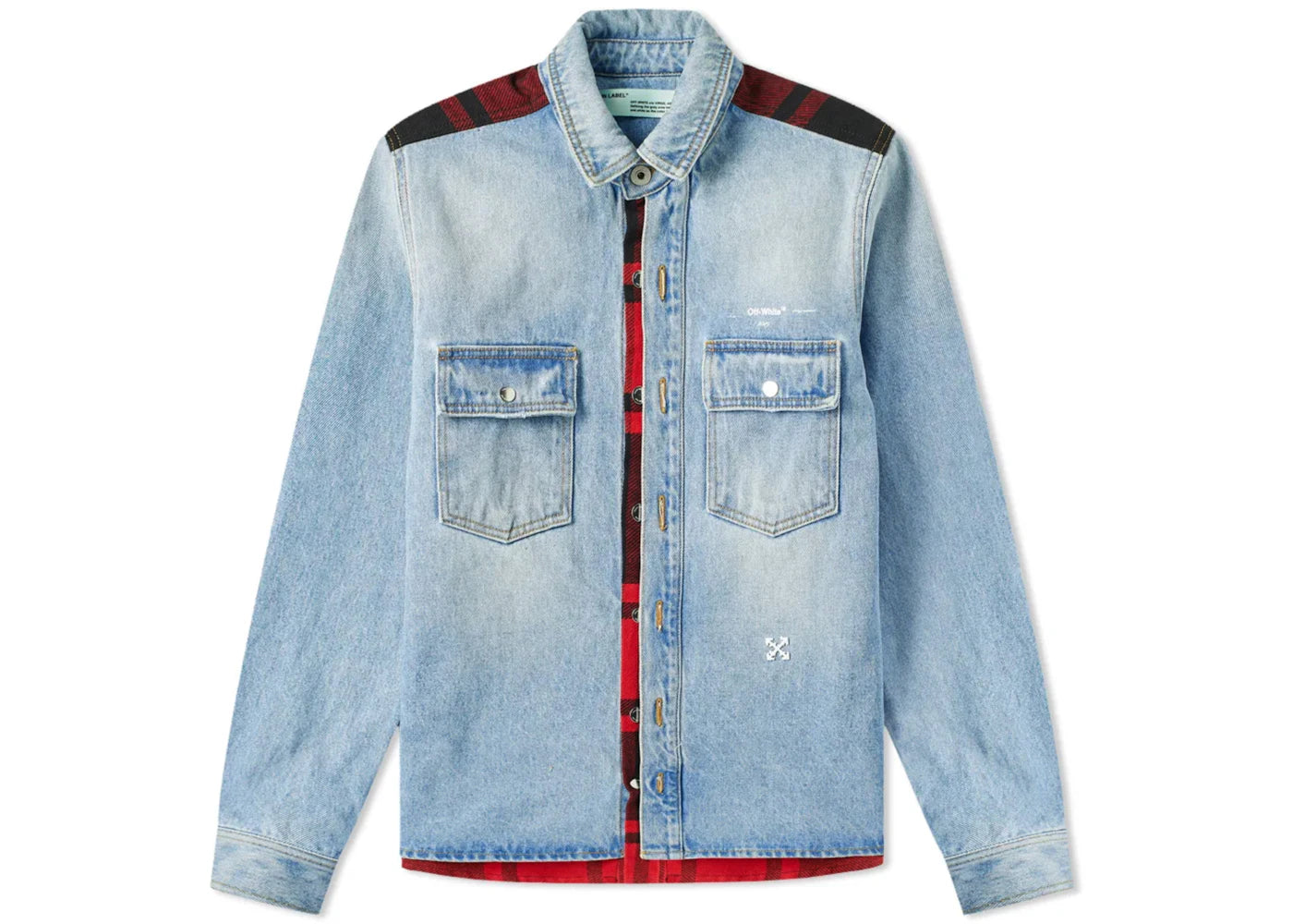 OFF-WHITE Reconstructed Denim Shirt Light Blue