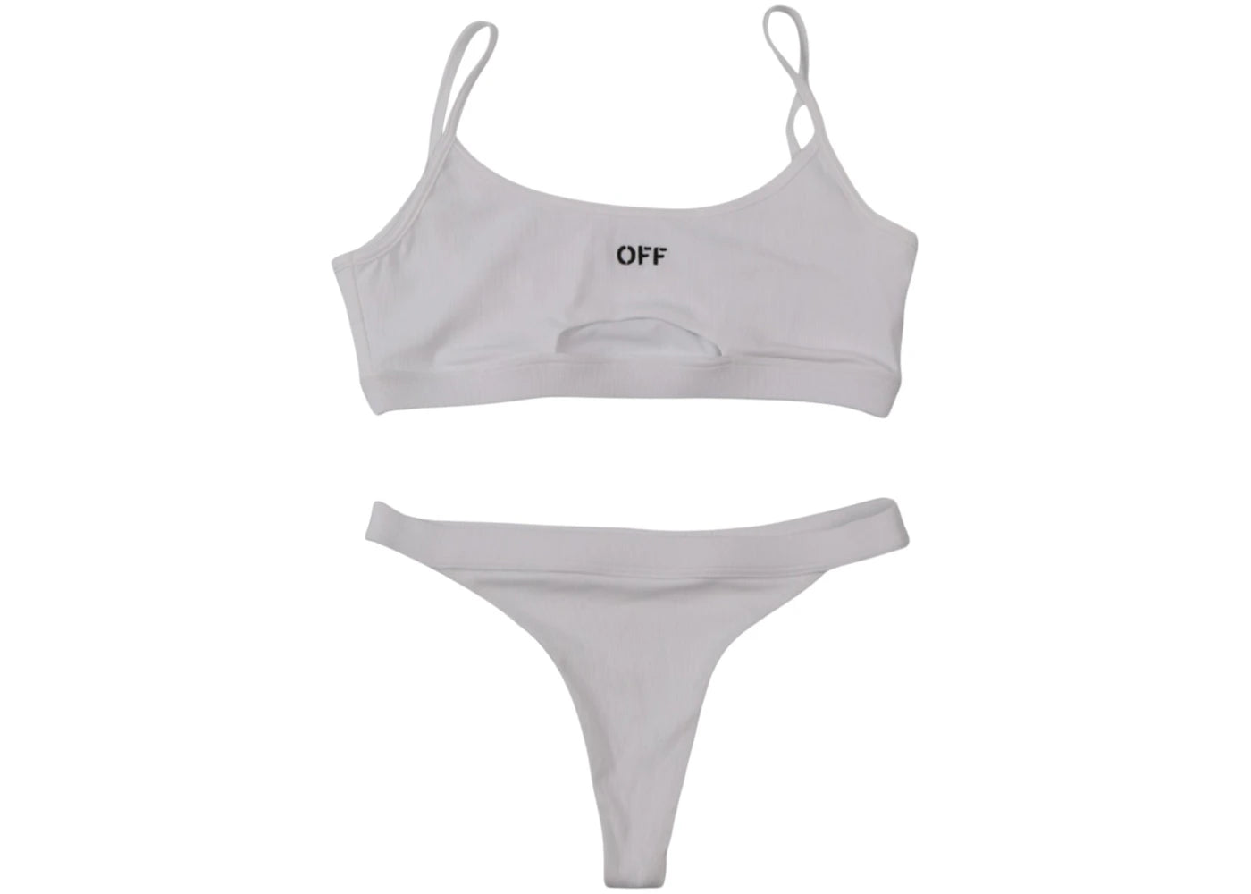 OFF-WHITE Rib Ly Bella Bikini White/Black