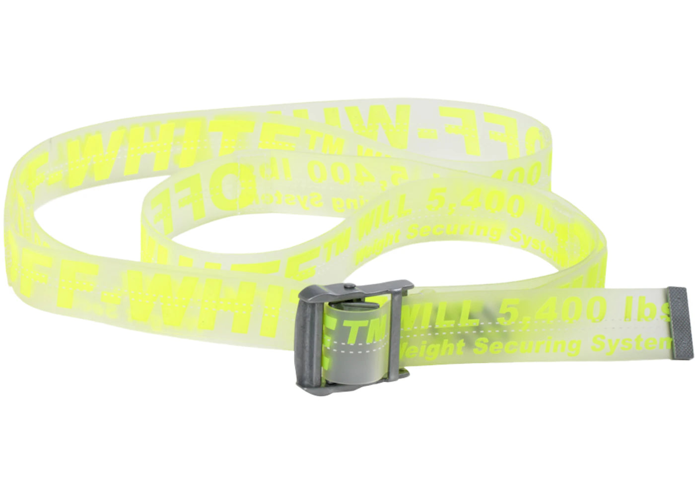 OFF-WHITE Rubber Industrial Belt (SS19) Fluo Yellow