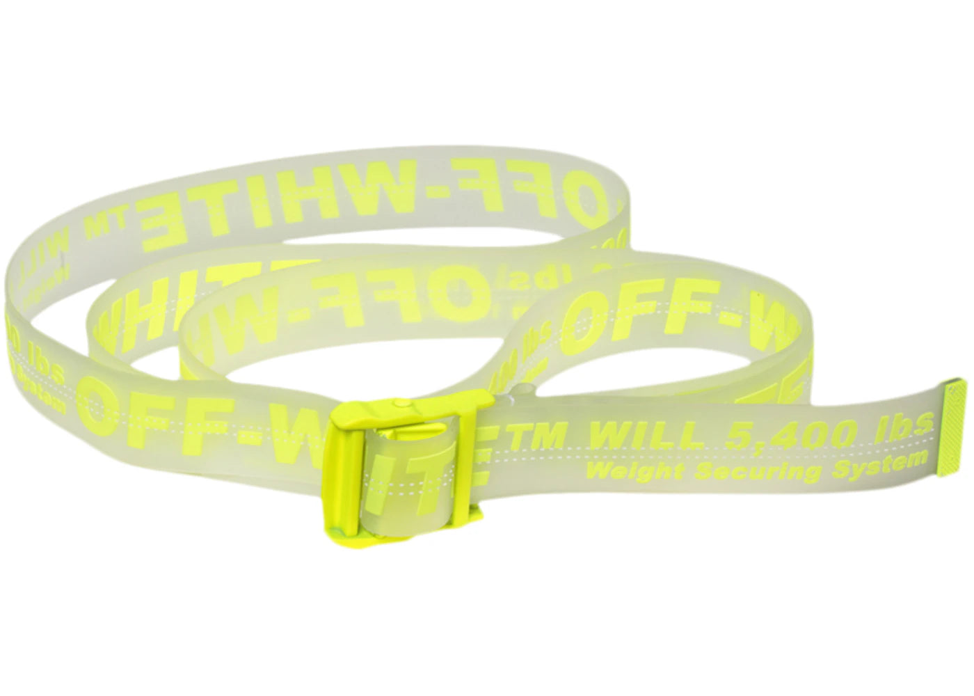 OFF-WHITE Rubber Industrial Belt (SS19) Transparent Fluo Yellow