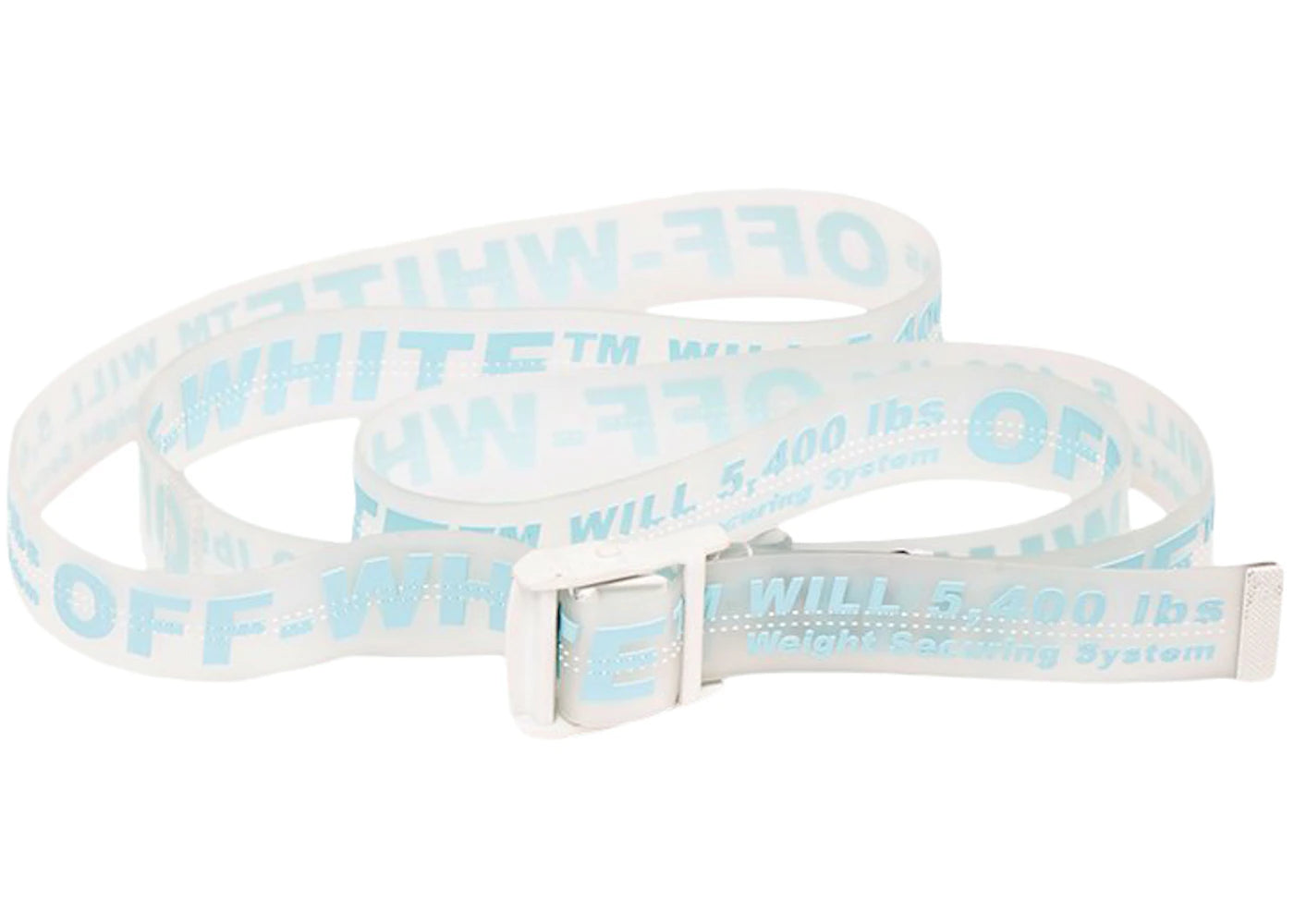 OFF-WHITE Rubber Industrial Belt Transparent/Light Blue