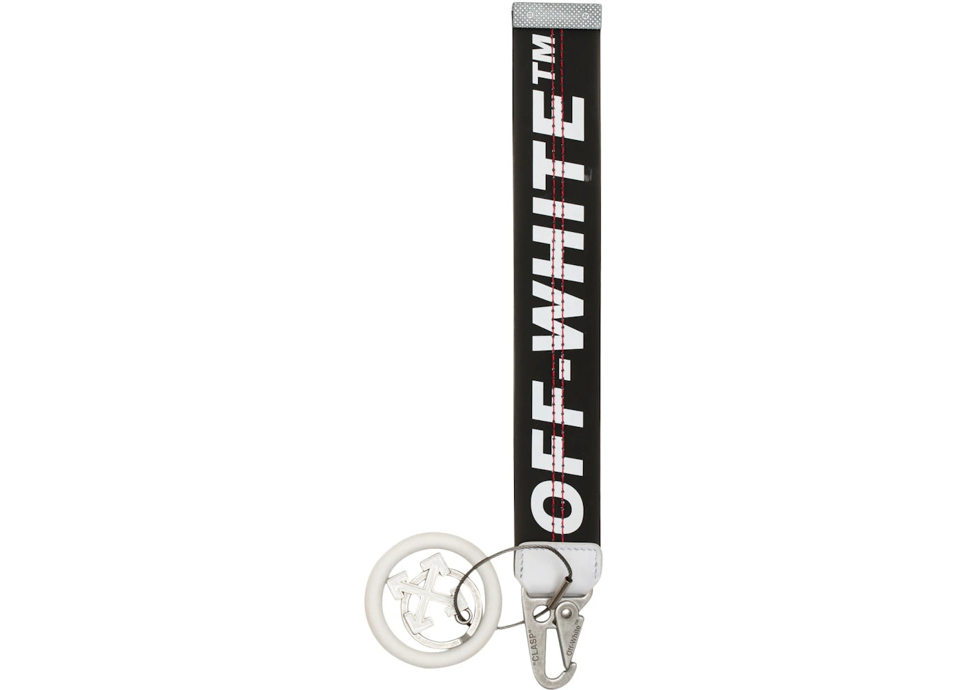 OFF-WHITE Rubber Industrial Keychain (SS19) Black/White