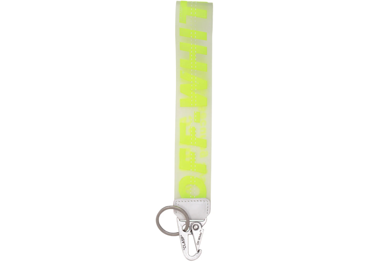 OFF-WHITE Rubber Industrial Keychain (SS19) Fluo Yellow