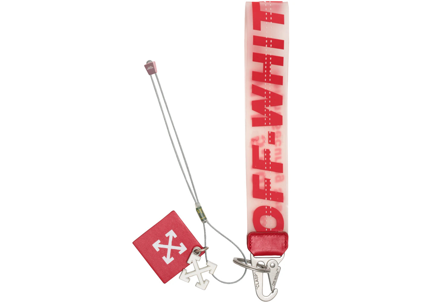 OFF-WHITE Rubber Industrial Keychain (SS19) Red