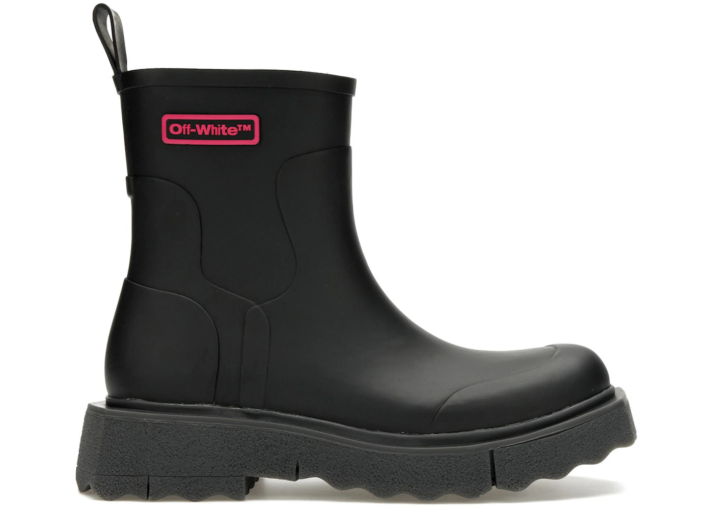 OFF-WHITE Rubber Rain Boot Black