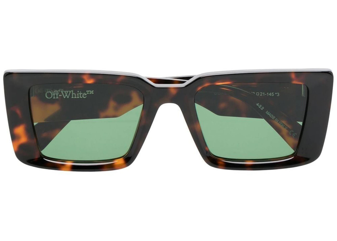 OFF-WHITE Savannah Oversized Sunglasses Tortise/Green (OERI064S23PLA0016055)