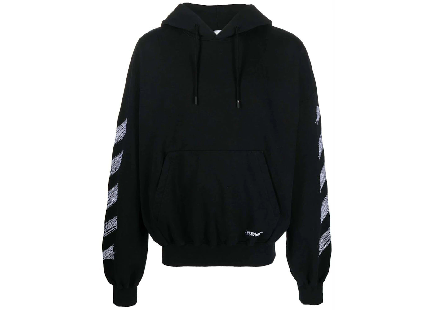 OFF-WHITE Scribble Diag Boxy Hoodie Black