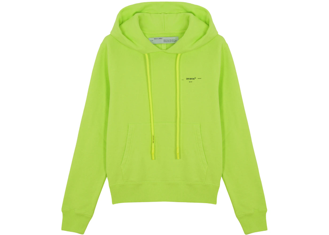 OFF-WHITE Seasonal Logo Print Hoodie Fluo Yellow/Black