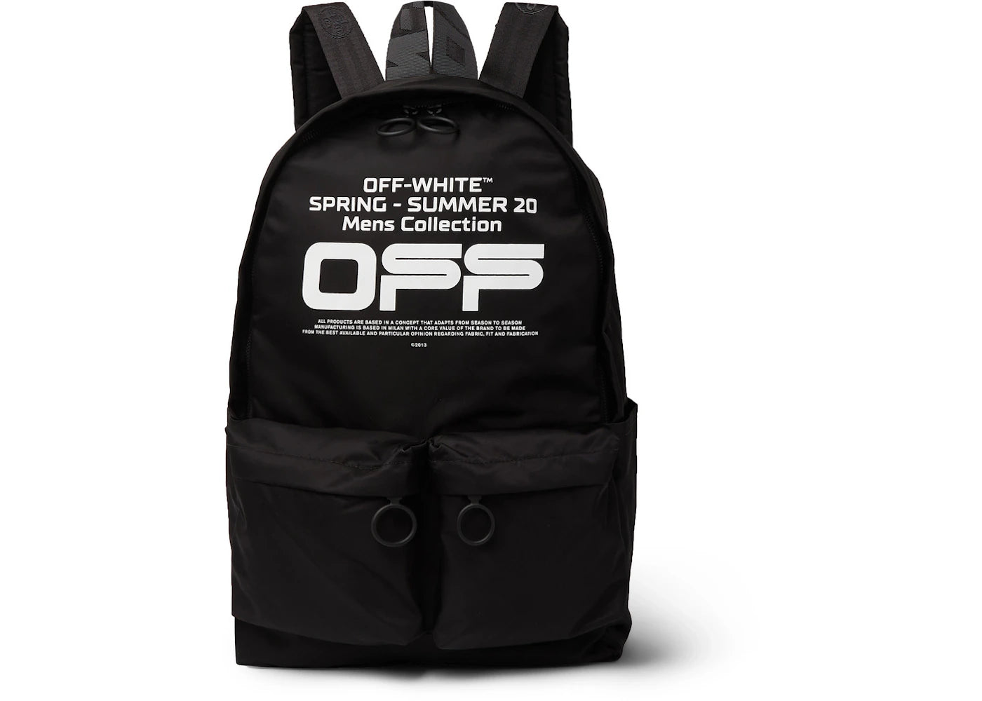 OFF-WHITE Shell Logo Backpack Black