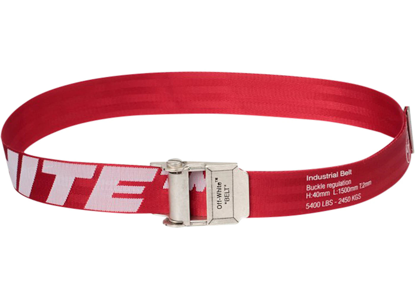 OFF-WHITE Short 2.0 Industrial Belt Red/White