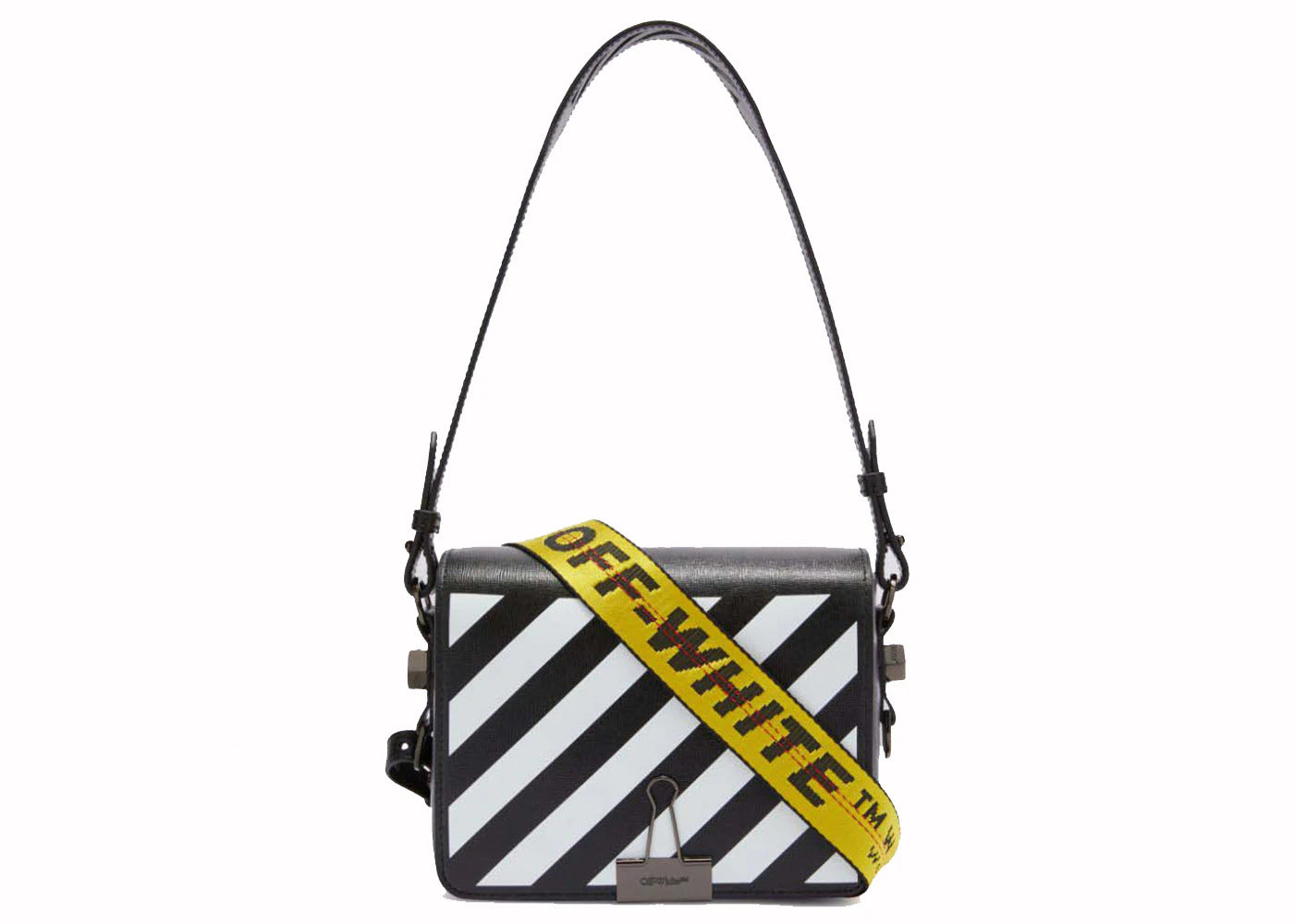 OFF-WHITE Shoulder Bag Diag Flap Black/White