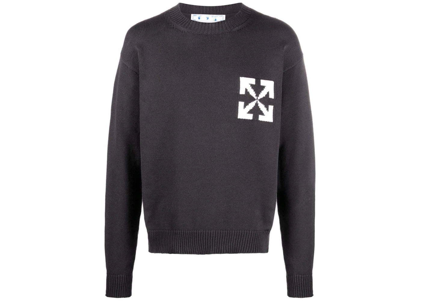 OFF-WHITE Single Arrow Knit Crewneck Sweatshirt Black