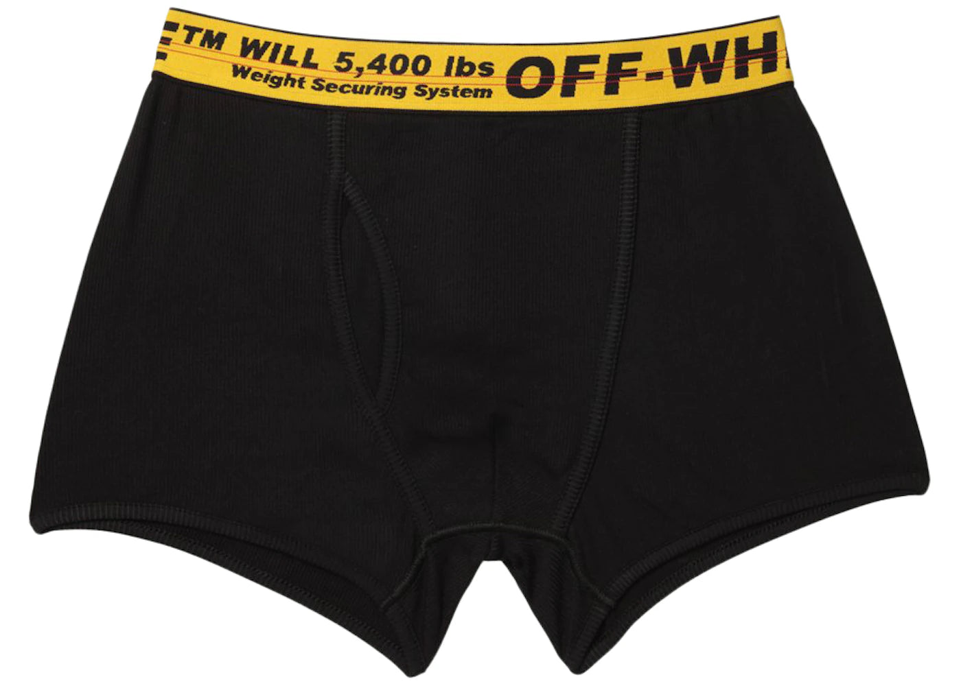 OFF-WHITE Single Pack Stretch Cotton Boxer Briefs Black/Yellow/Black