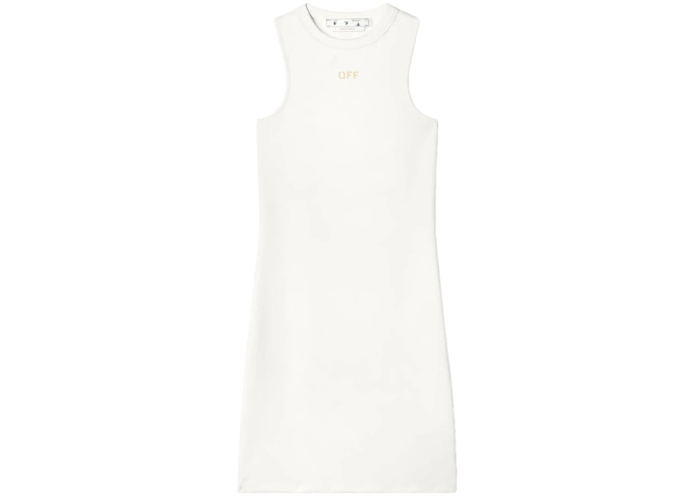 OFF-WHITE Sleek Rowing Logo Print Minidress Off-White