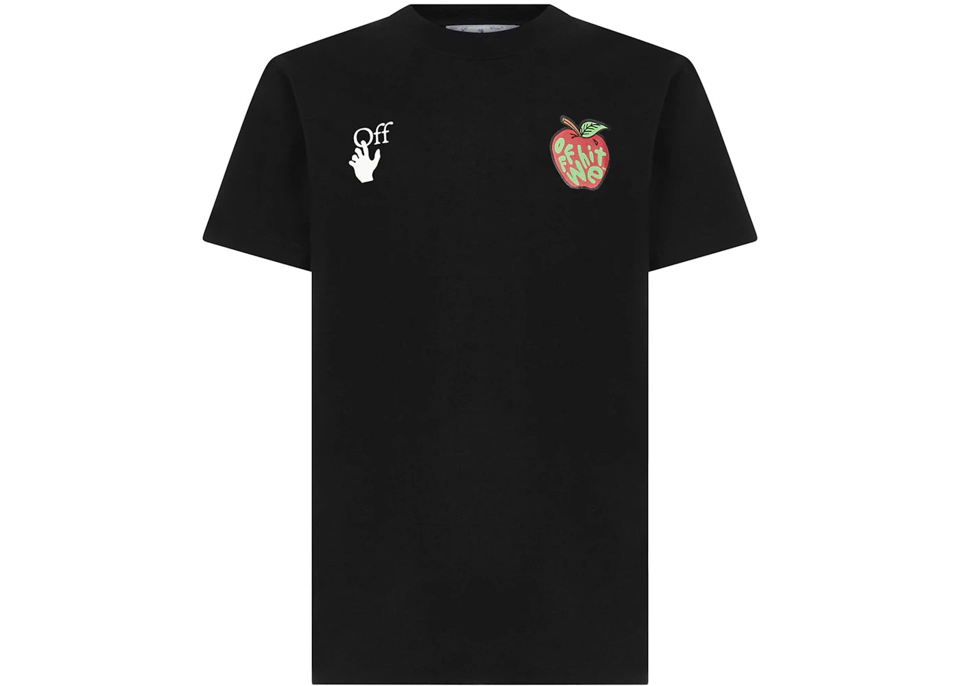 OFF-WHITE Slim Fit Apple Print Arrow T-shirt Black