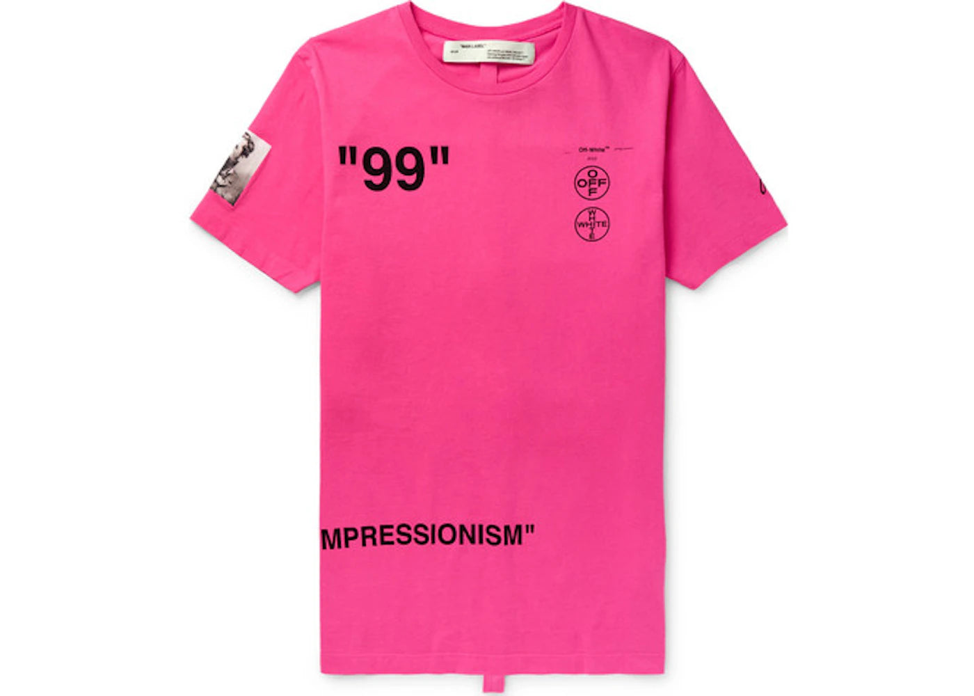 OFF-WHITE Slim Fit Boat Print T-shirt Pink/Black