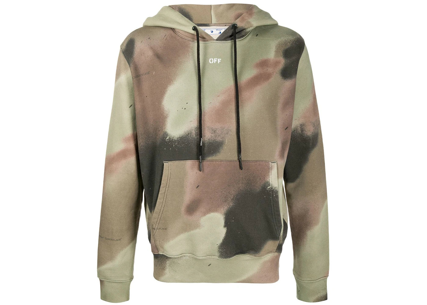 OFF-WHITE Slim Fit Camo Stencil Hoodie Camo/White