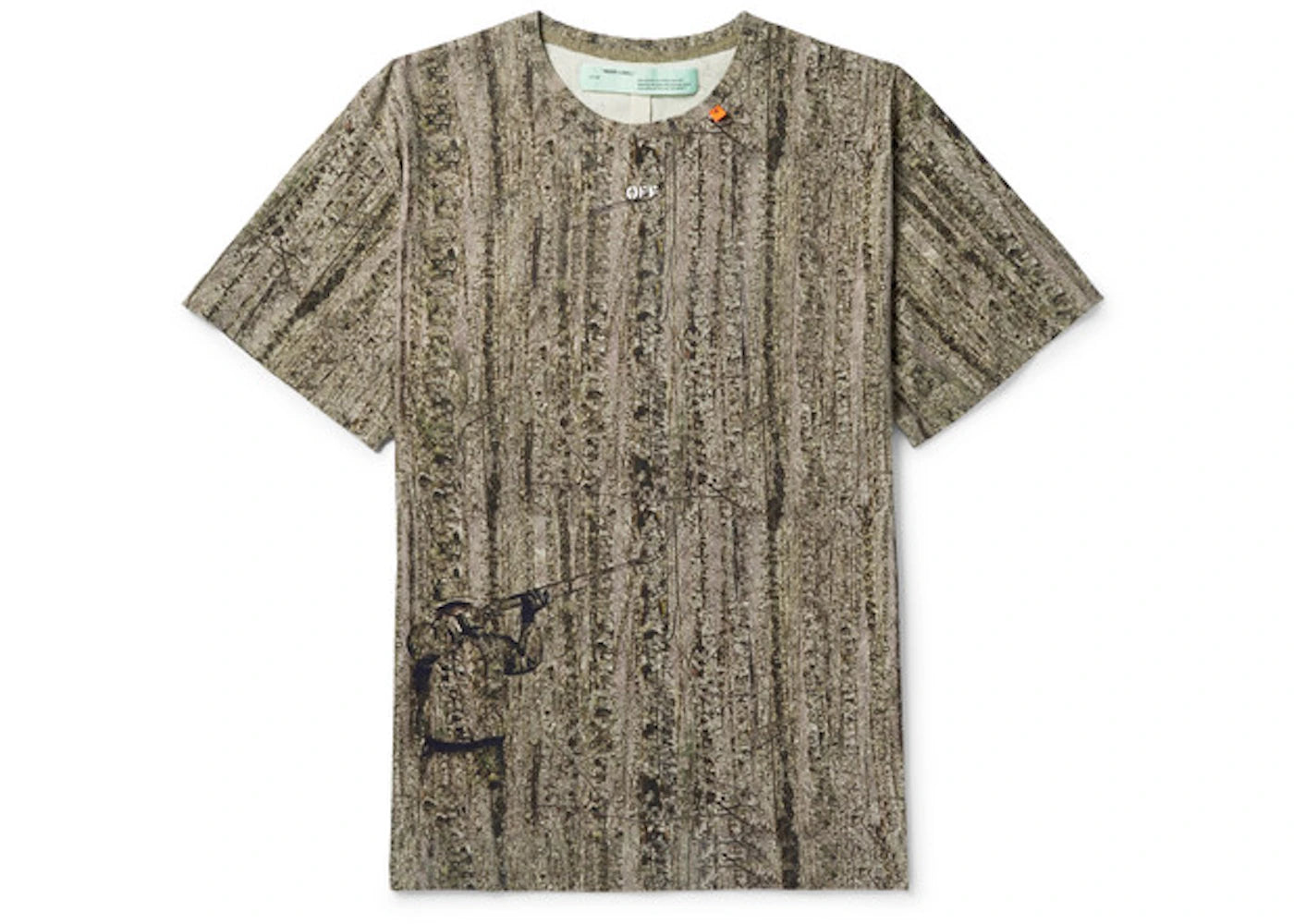 OFF-WHITE Slim Fit Camoflauge Print T-Shirt Camo