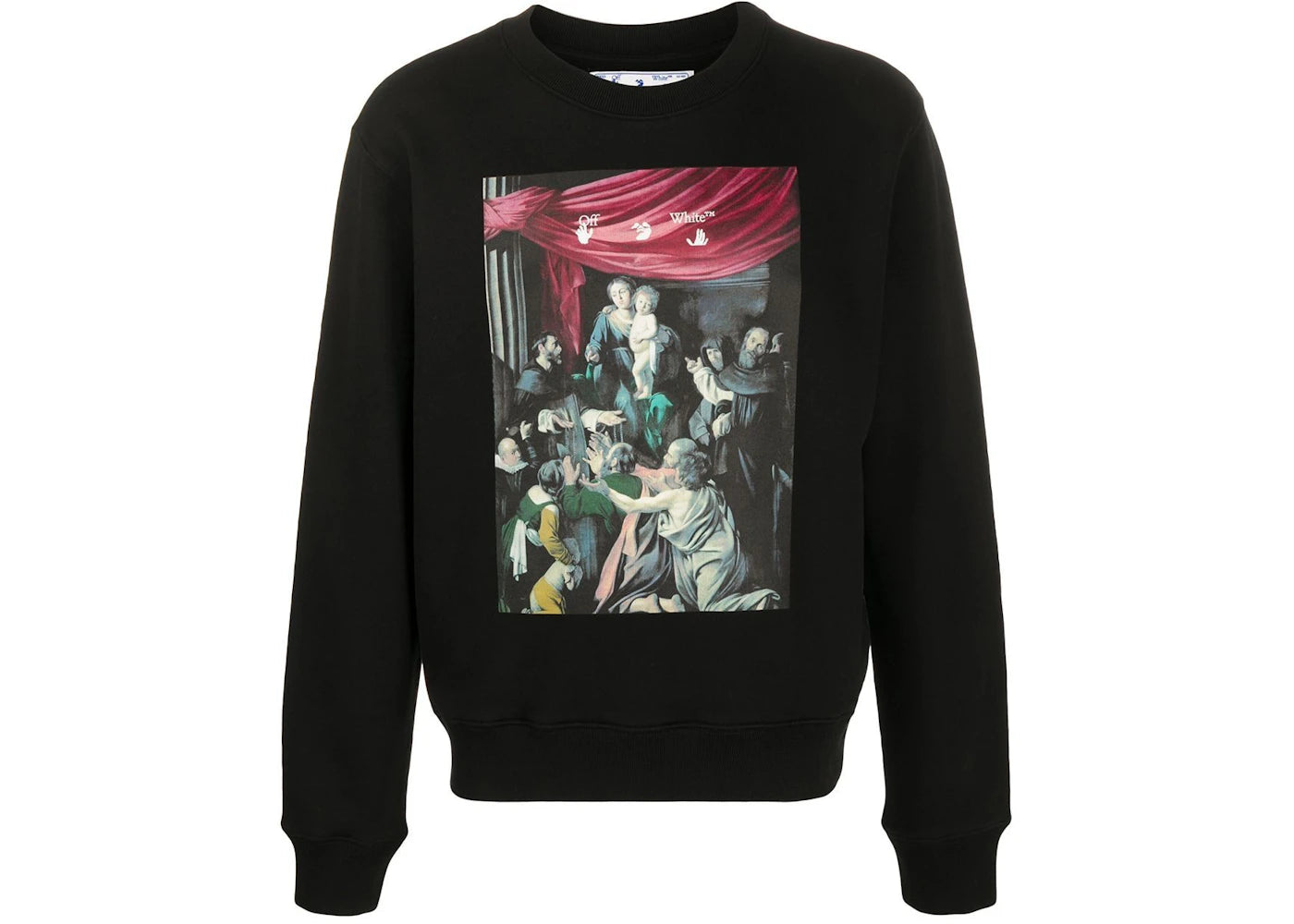 OFF-WHITE Slim Fit Caravaggio Painting Sweatshirt Black/Black