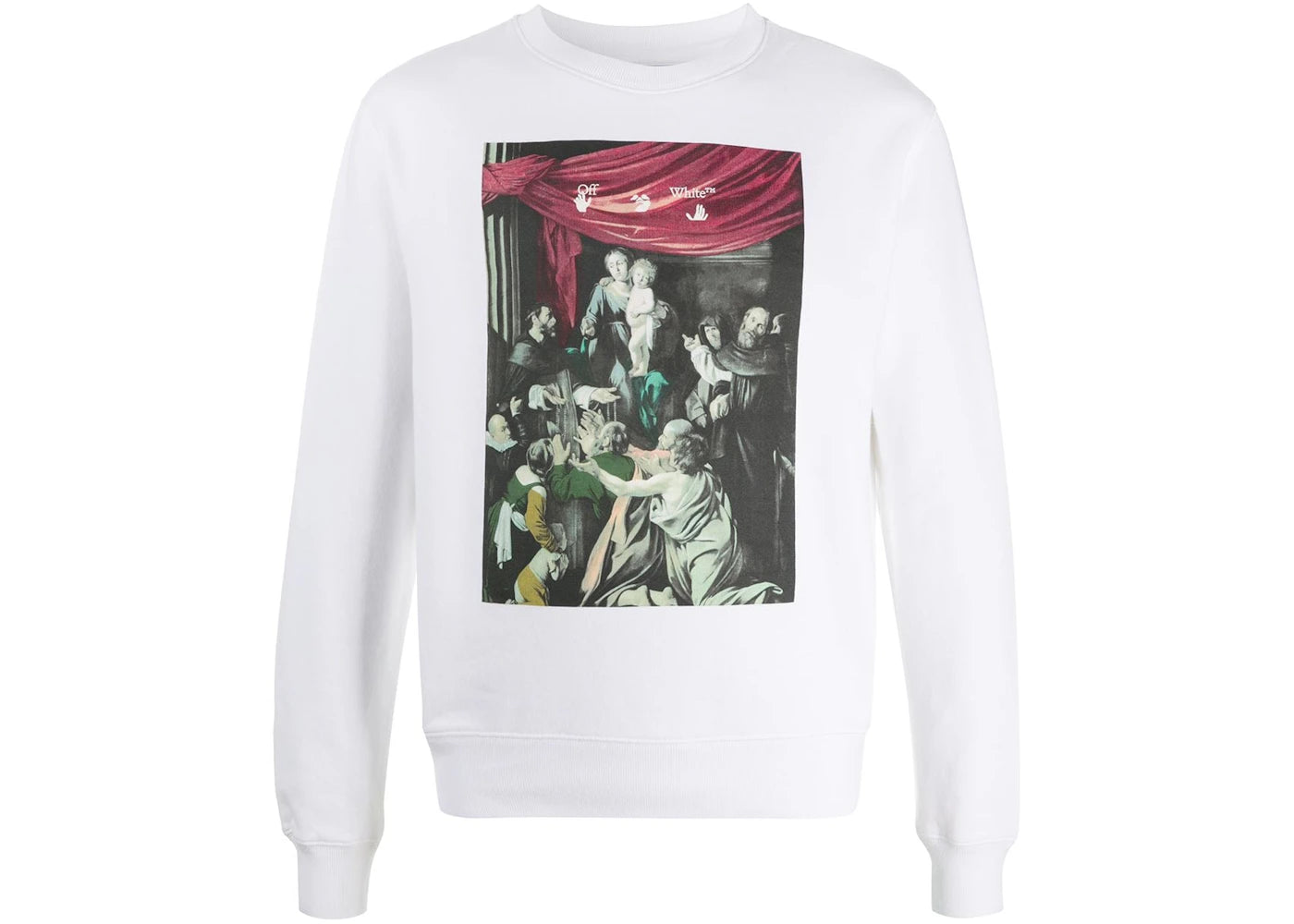 OFF-WHITE Slim Fit Caravaggio Painting Sweatshirt White/Black