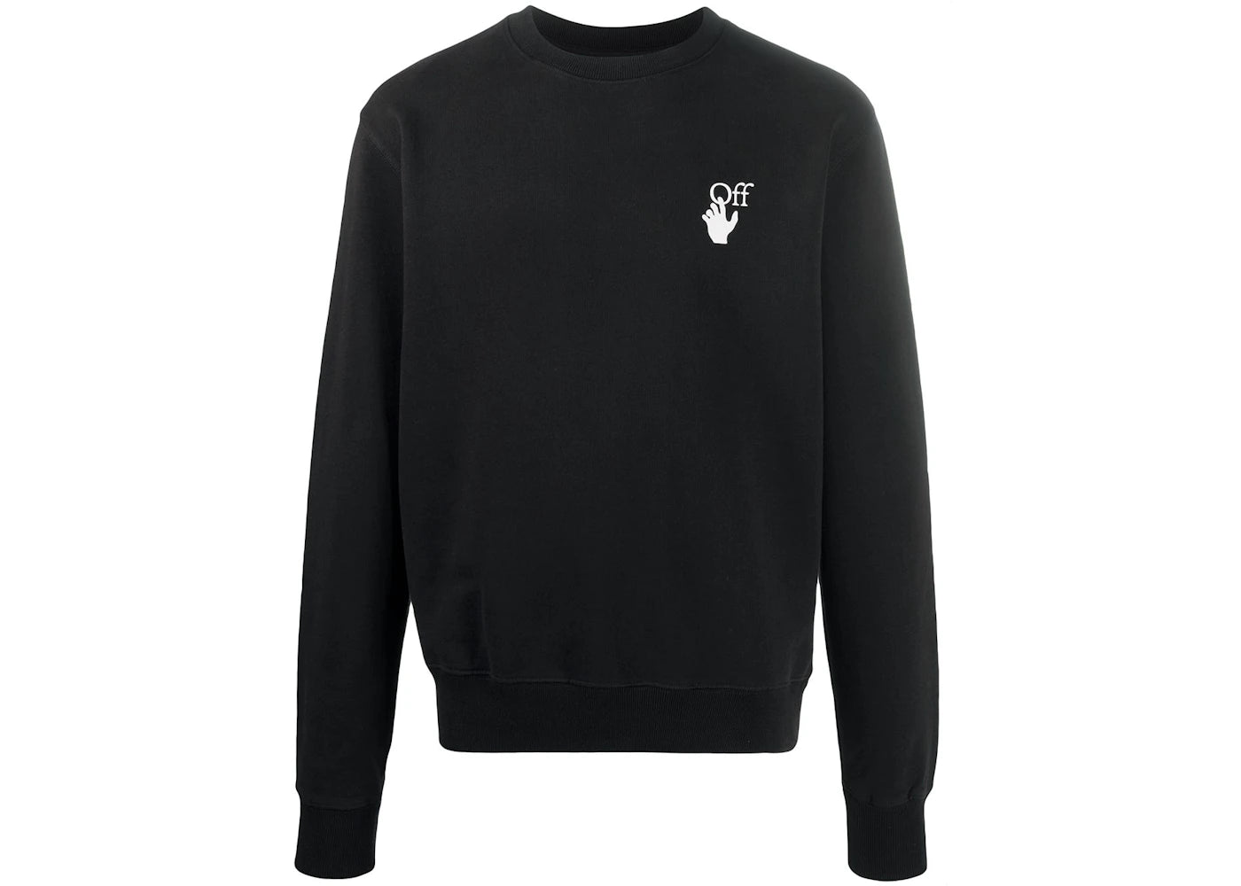 OFF-WHITE Slim Fit Cut Here Logo Sweatshirt Black/White