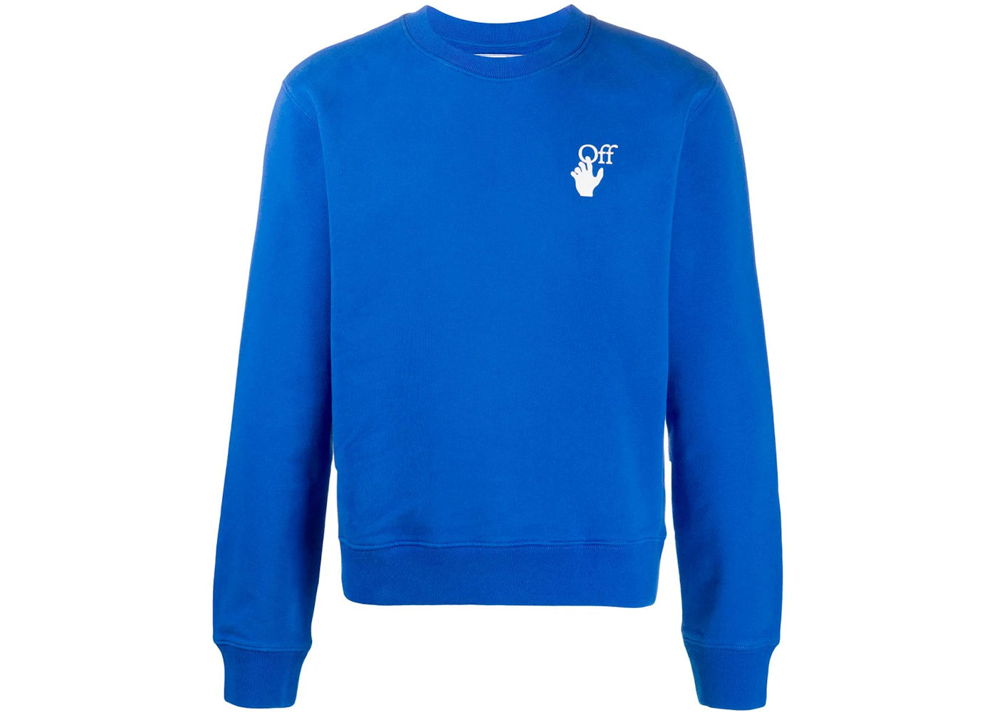 OFF-WHITE Slim Fit Cut Here Logo Sweatshirt Blue/White