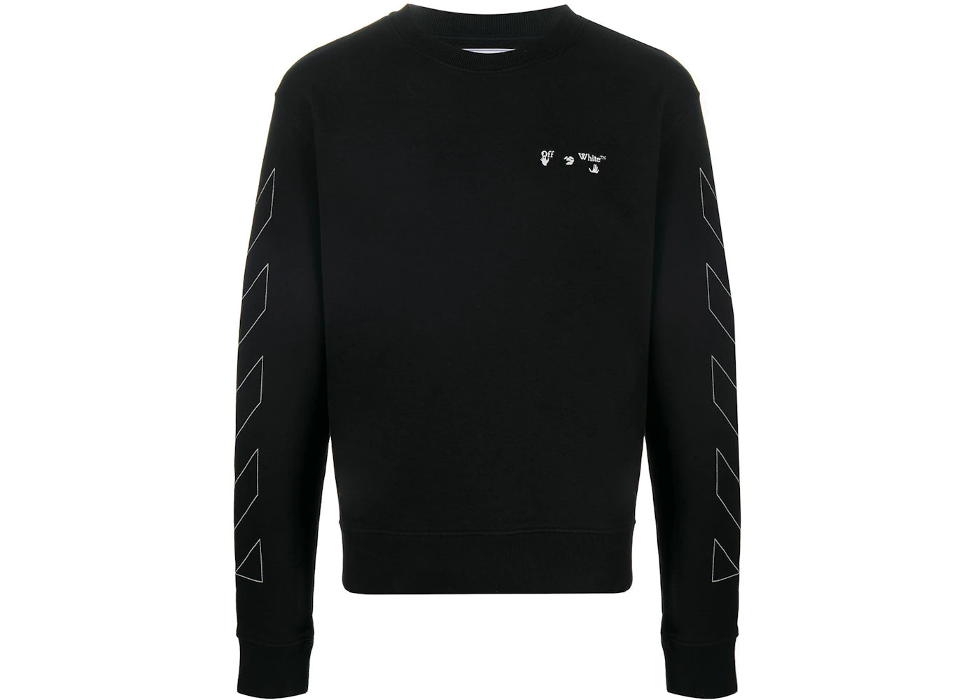 OFF-WHITE Slim Fit Diag Logo Sweatshirt Black/White