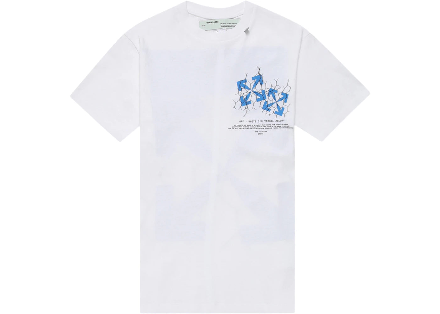 OFF-WHITE Slim Fit Fence Arrows T-shirt White/Blue