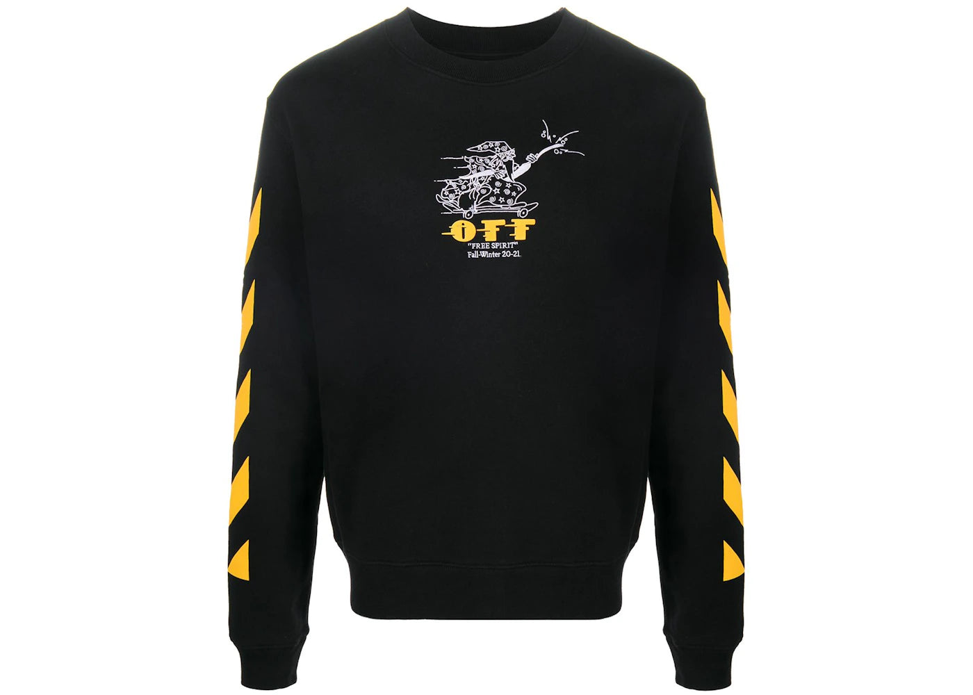 OFF-WHITE Slim Fit Free Wizard Sweatshirt Black/Yellow