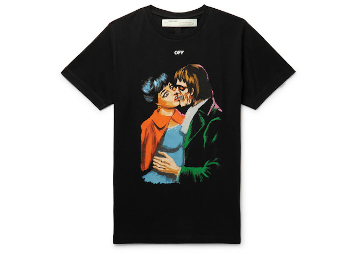 OFF-WHITE Slim Fit 'Kiss' Graphic Print T-shirt Black/Multicolor