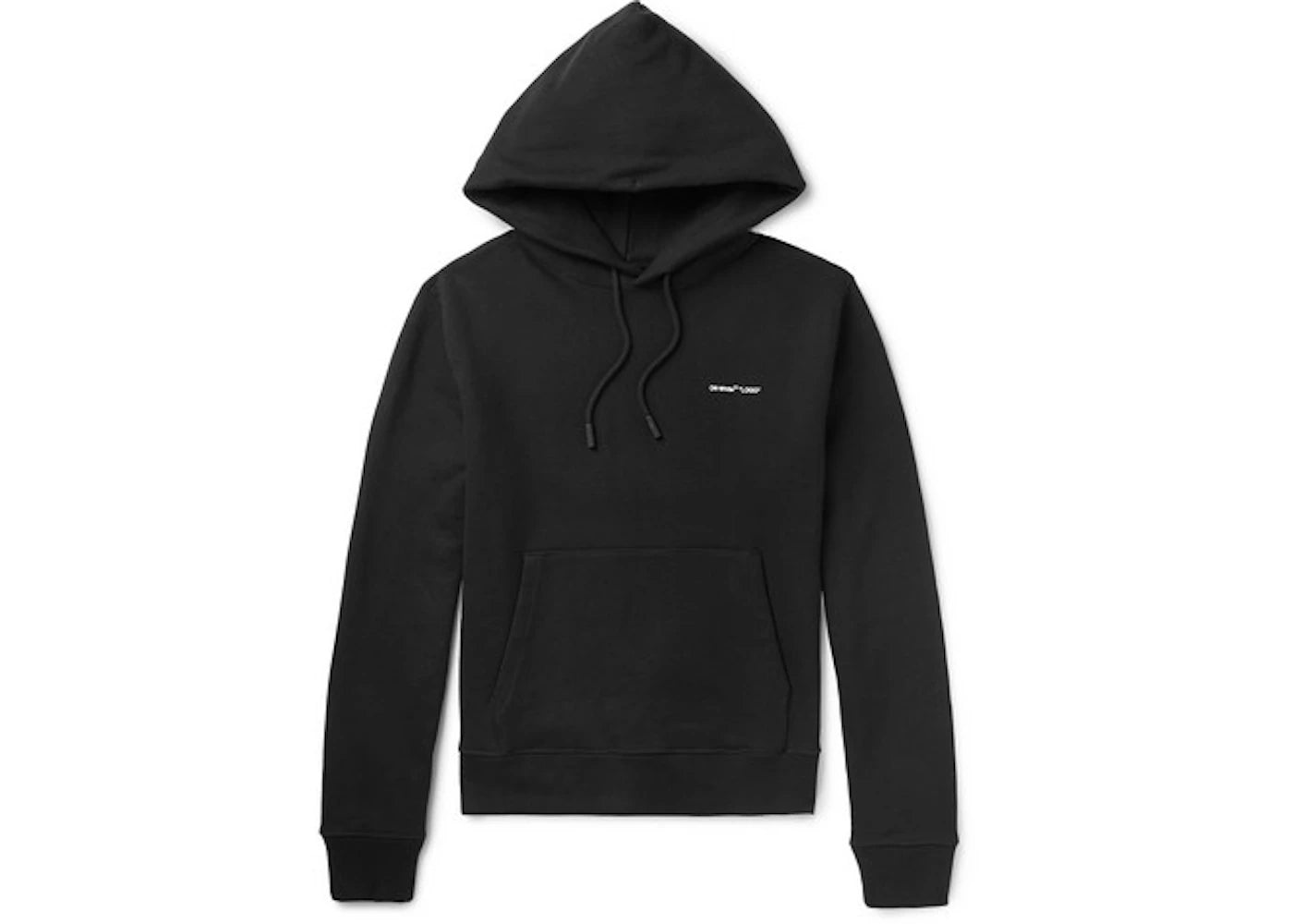 OFF-WHITE Slim Fit Logo Print Hoodie Black/White