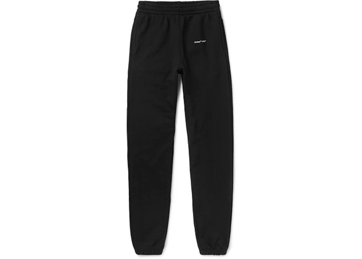 OFF-WHITE Slim Fit Logo Print Sweatpants Black/White