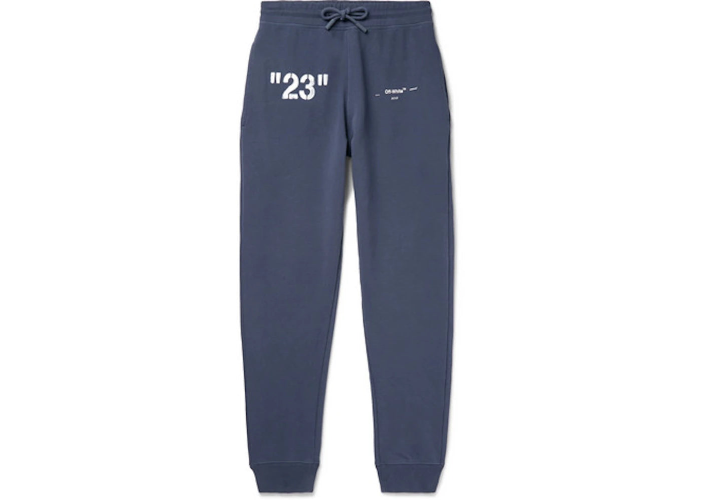 OFF-WHITE Slim Fit Logo Print Sweatpants Navy