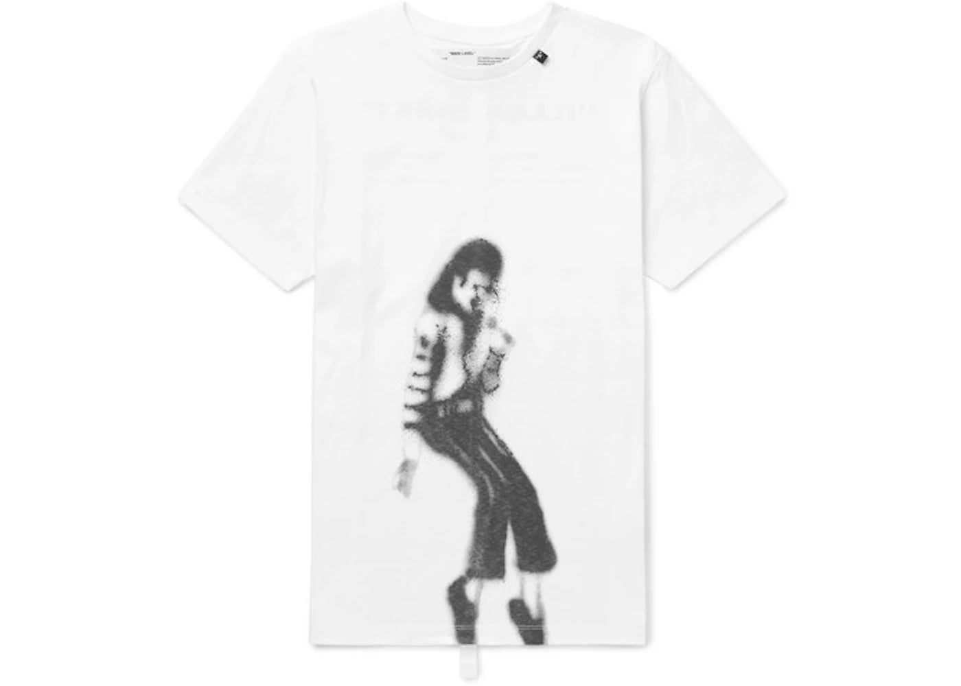 OFF-WHITE Slim Fit Michael Jackson Graphic Print T-shirt White/Black