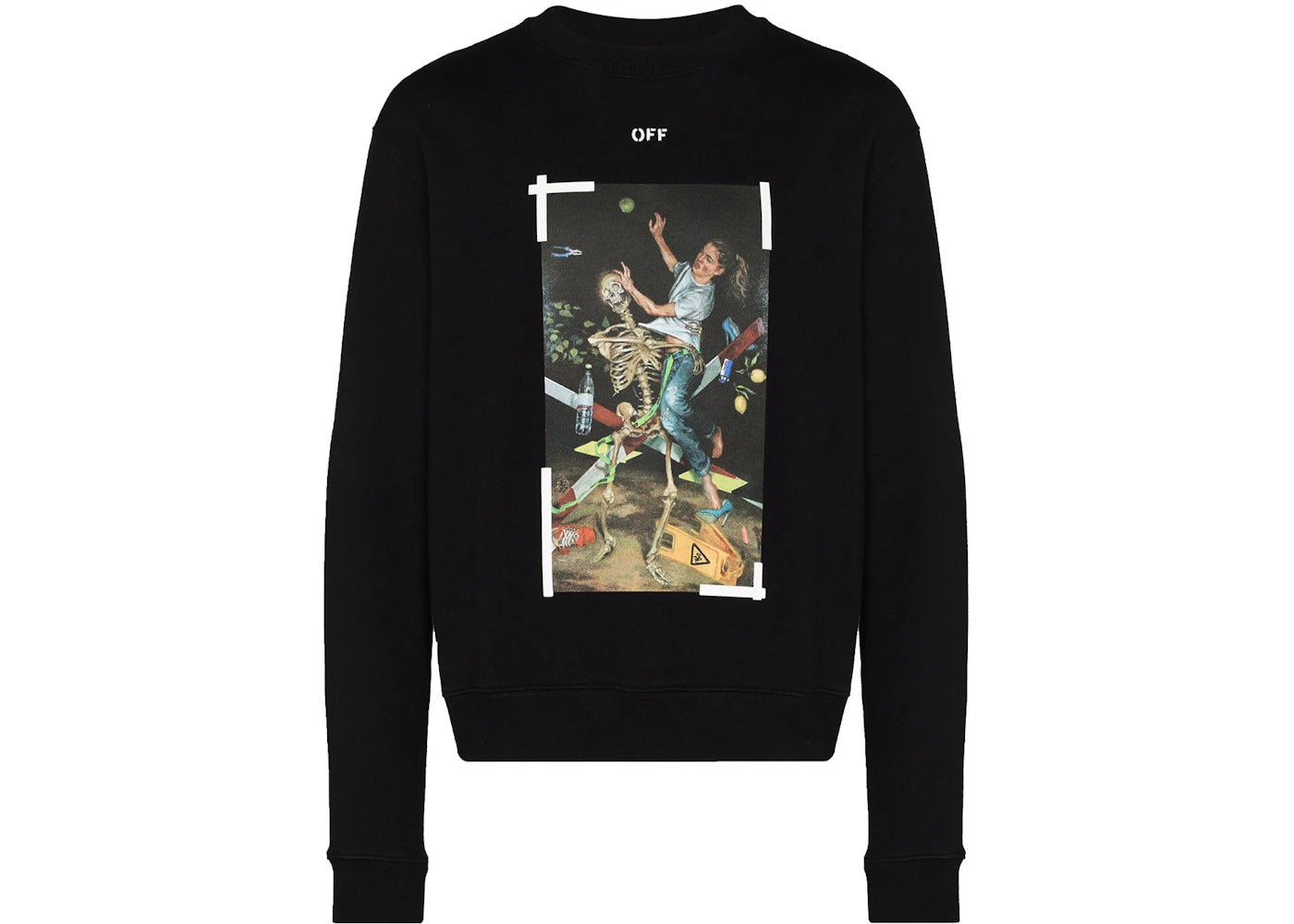 OFF-WHITE Slim Fit Pascal Crewneck Sweatshirt Black/White