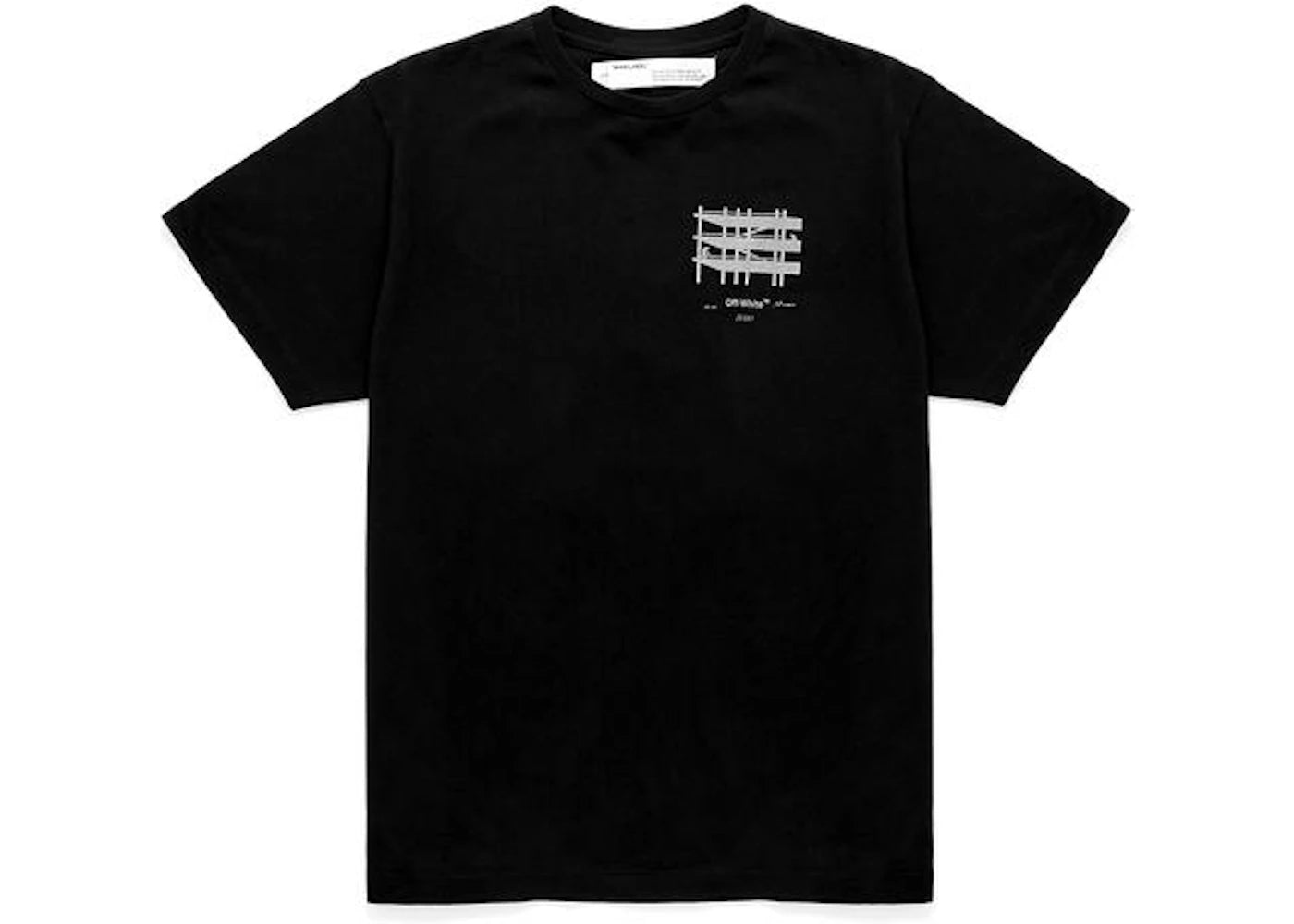 OFF-WHITE Slim Fit Reflective Industrial T-shirt Black/Grey