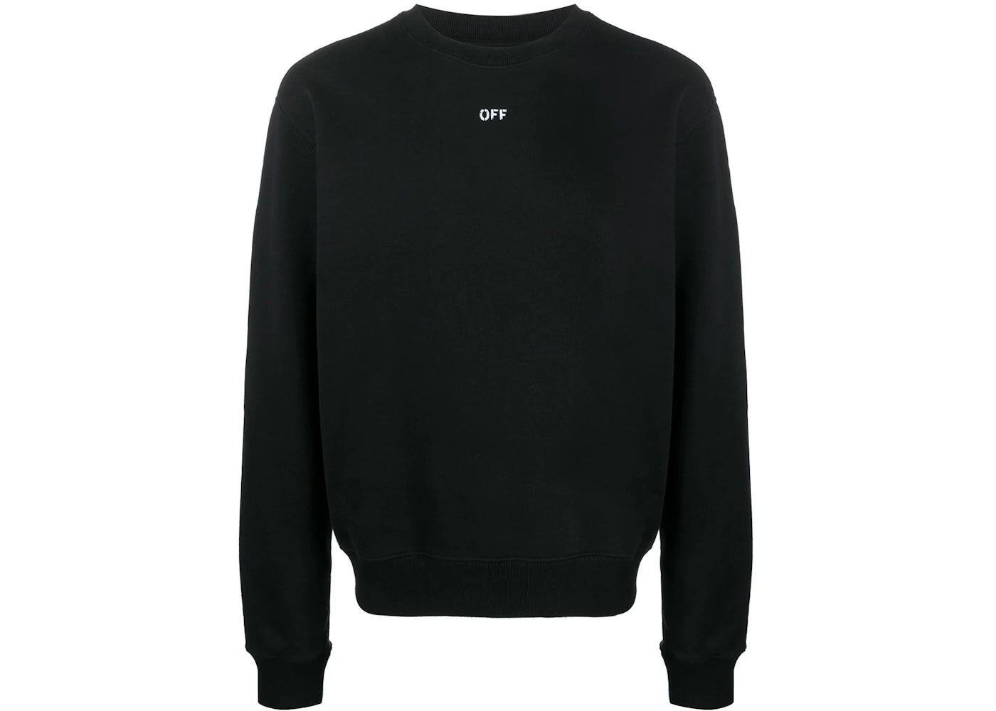 OFF-WHITE Slim Fit Stencil Crewneck Sweatshirt Black/White