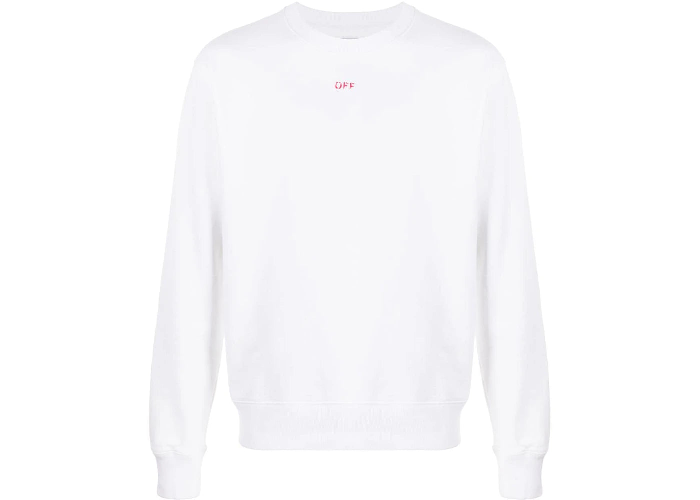 OFF-WHITE Slim Fit Stencil Crewneck Sweatshirt White/Red