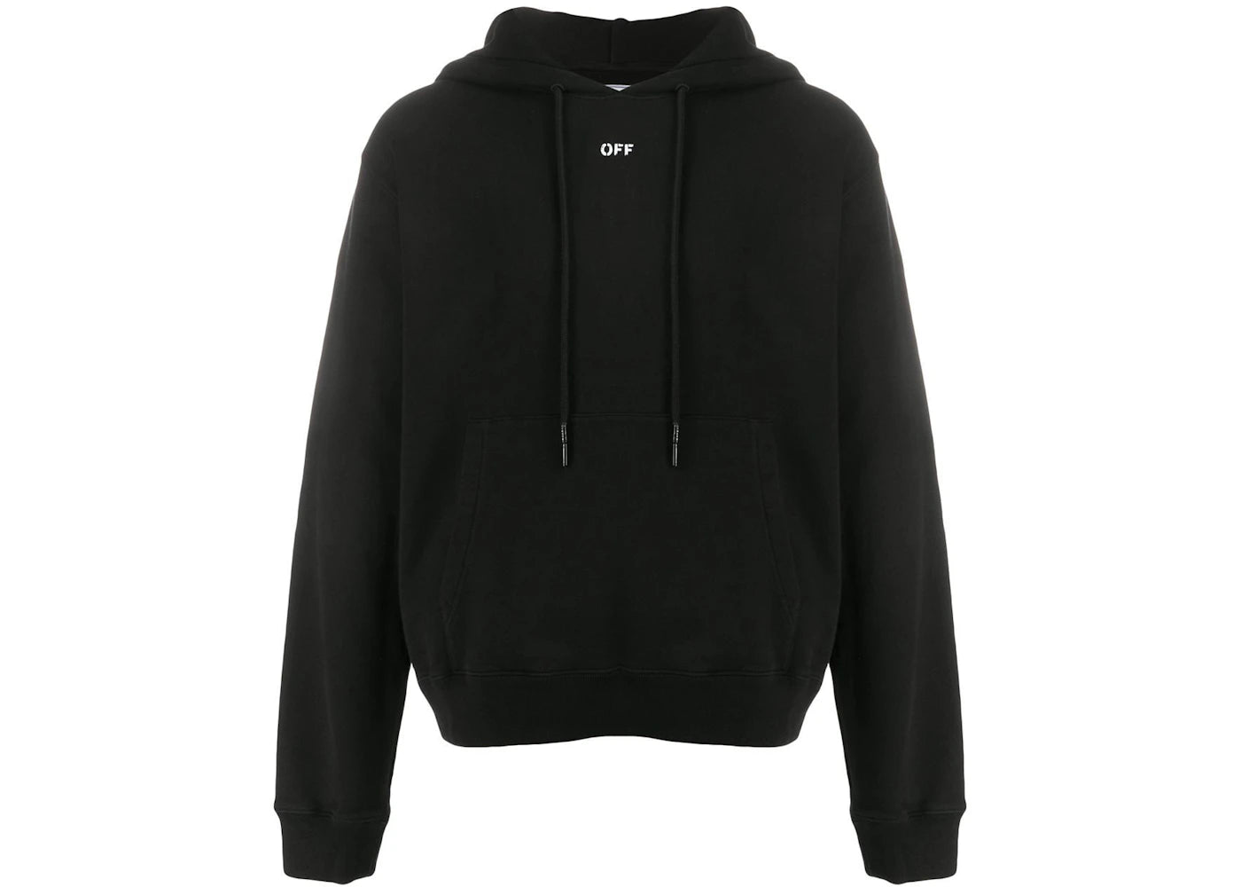 OFF-WHITE Slim Fit Stencil Hoodie Black/White