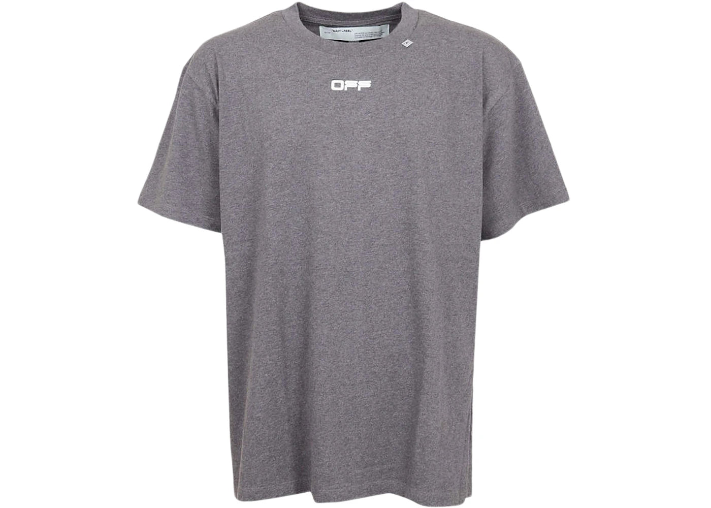 OFF-WHITE Slim Fit Wavy Line T-Shirt Melange Grey/White